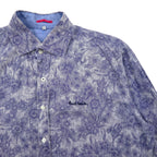 Paul Smith Floral Print Dress Shirt, Medium, Blue, Cotton, One Point Logo Embroidery