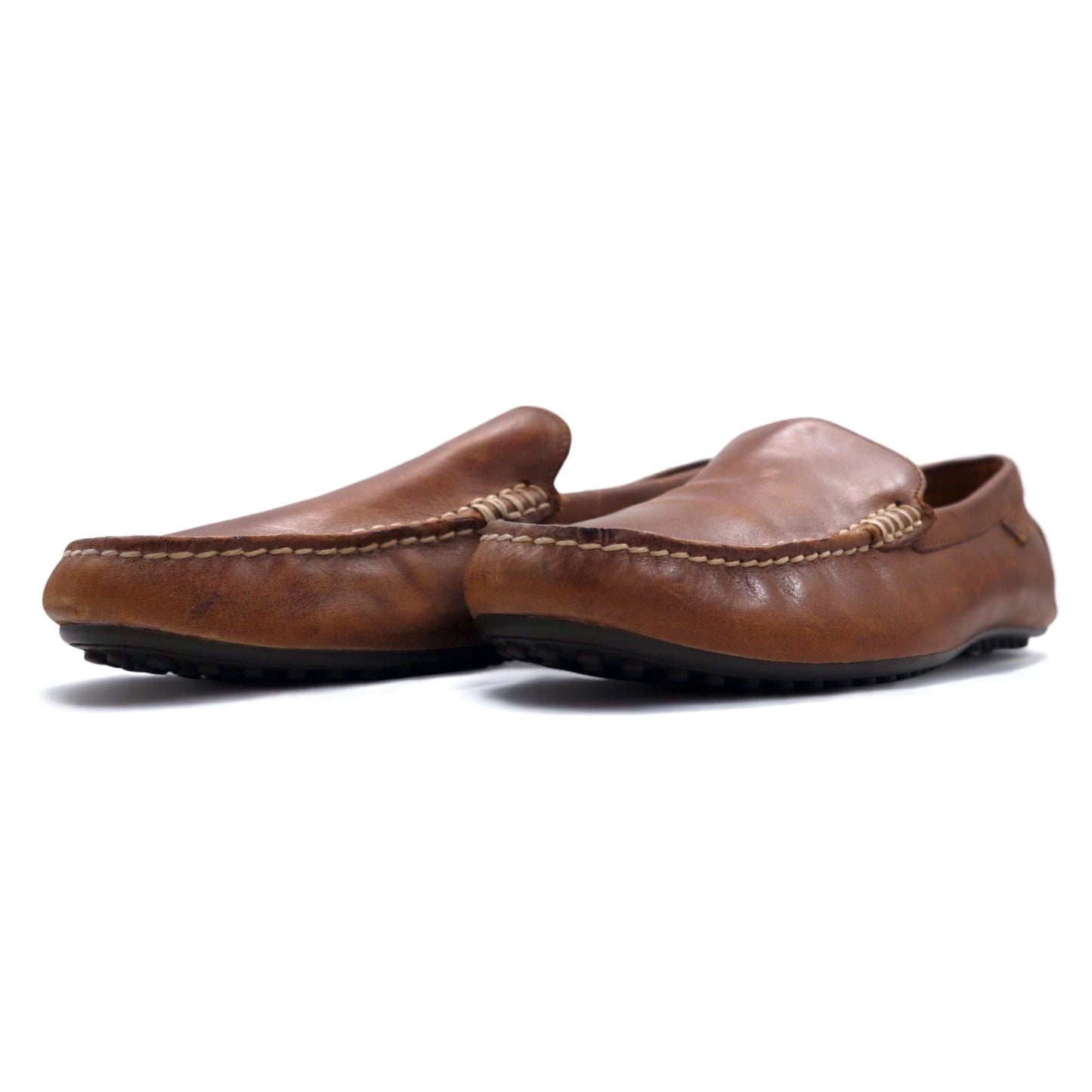 POLO RALPH LAUREN ドライビングシューズ ローファー 28.5cm ブラウン レザー Woodley Driving Loafers 14557