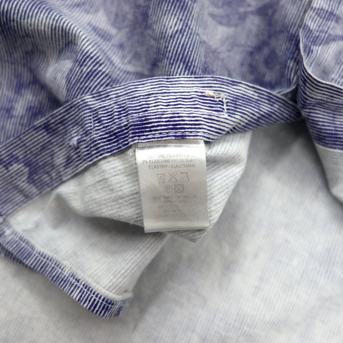 Paul Smith Floral Print Dress Shirt, Medium, Blue, Cotton, One Point Logo Embroidery