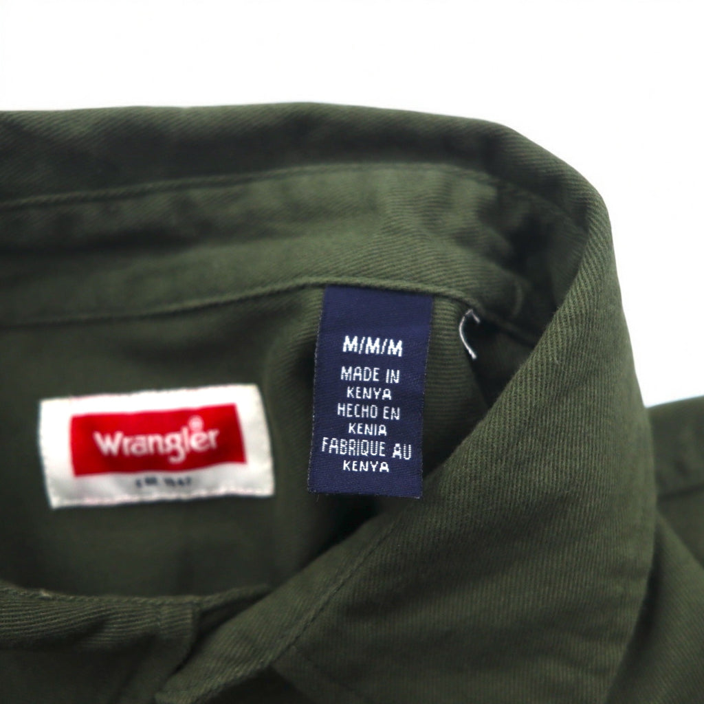 Wrangler ワークシャツ M カーキ Epic Soft Long Sleeve Twill Woven Shirt HLB2AWG 未使用品