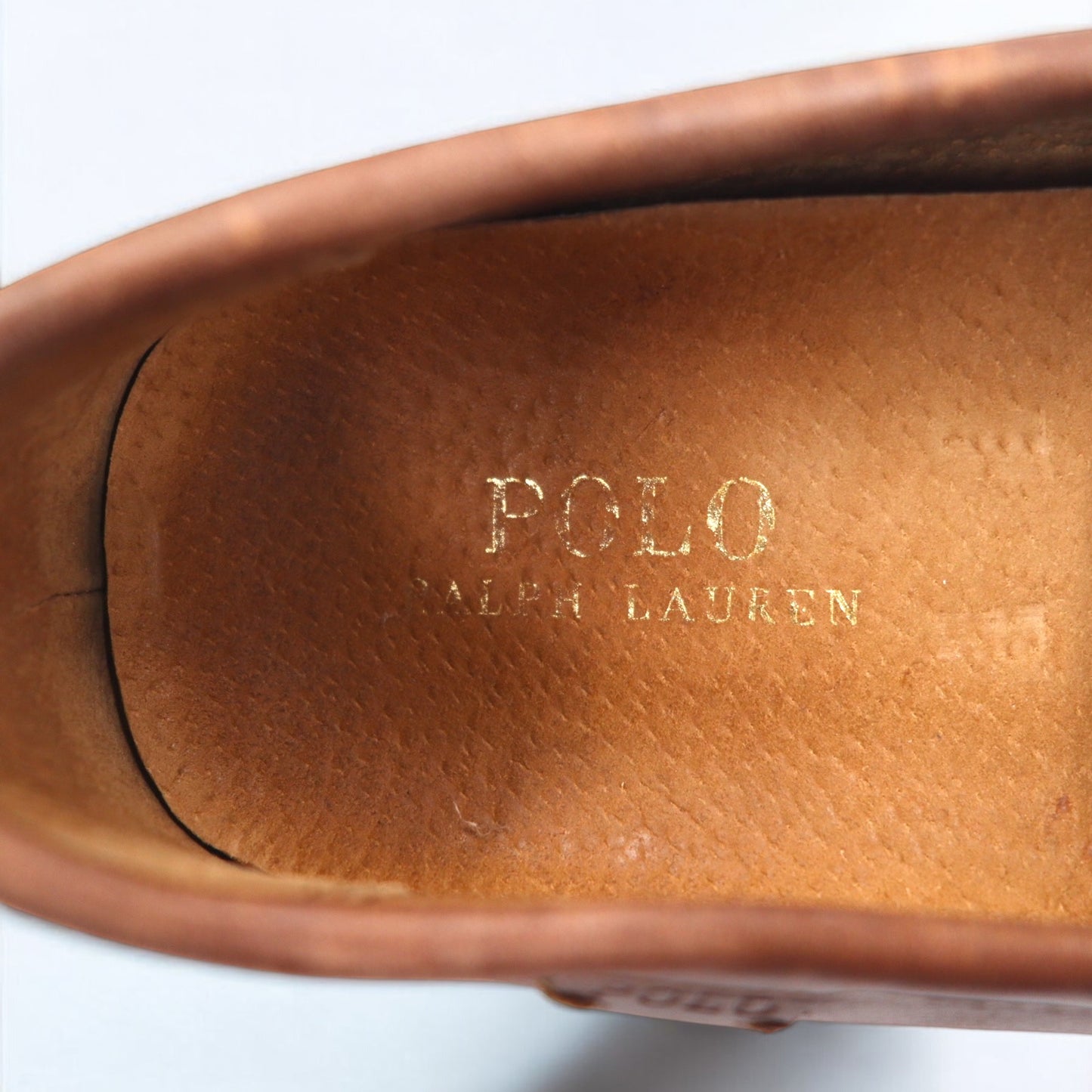 POLO RALPH LAUREN ドライビングシューズ ローファー 28.5cm ブラウン レザー Woodley Driving Loafers 14557