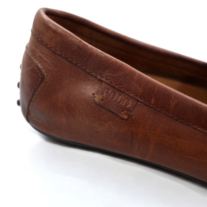 POLO RALPH LAUREN ドライビングシューズ ローファー 28.5cm ブラウン レザー Woodley Driving Loafers 14557