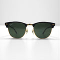 Ray-Ban Polarized Clubmaster Sunglasses RB3016 901/58 51-21 145 3P Half-Rim