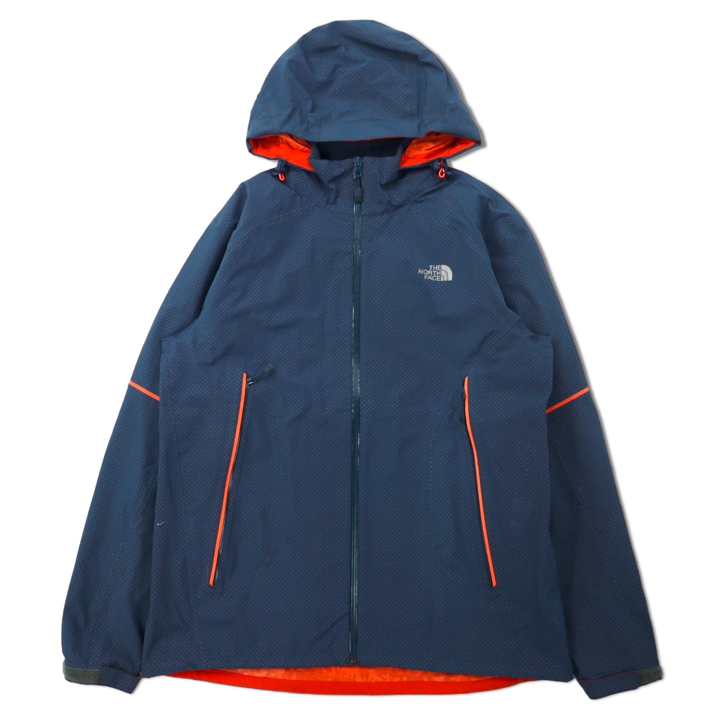 THE NORTH FACE マウンテンパーカー XL ネイビー ドット パンチング ポリエステル 止水ジップ 防水 DYNAMIC WIND NFJ3BG52