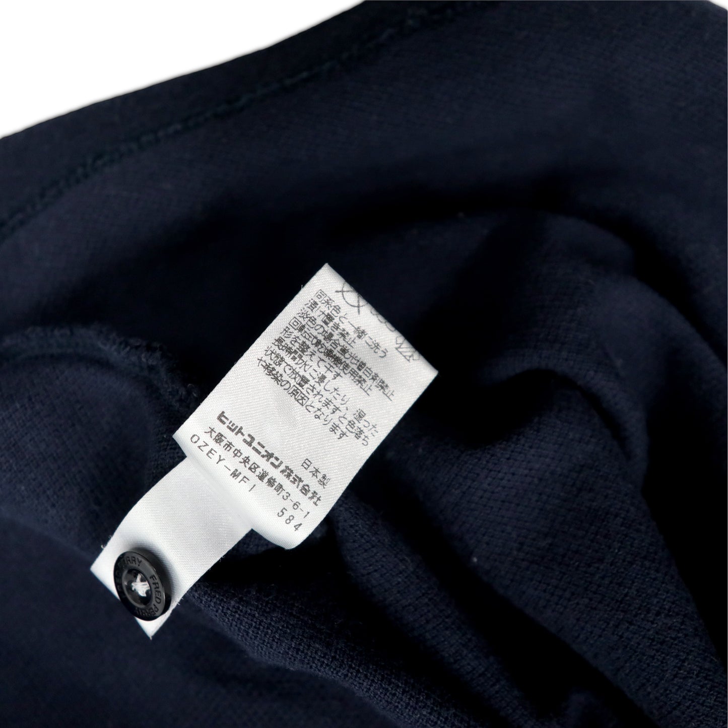 FRED PERRY モッズ ポロシャツ M ネイビー コットン ターゲットマーク ワンポイントロゴ F1226 日本製