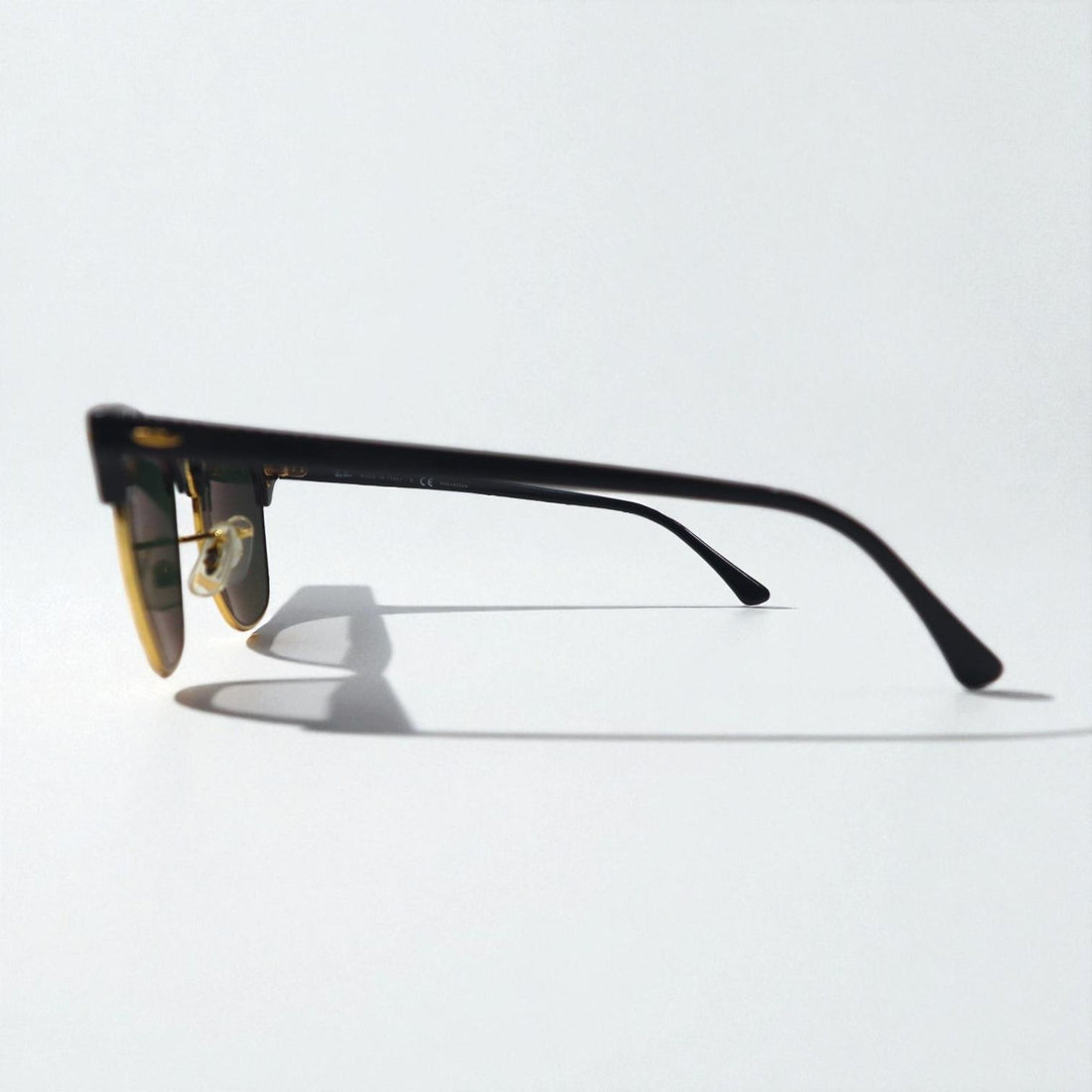 Ray-Ban Polarized Clubmaster Sunglasses RB3016 901/58 51-21 145 3P Half-Rim