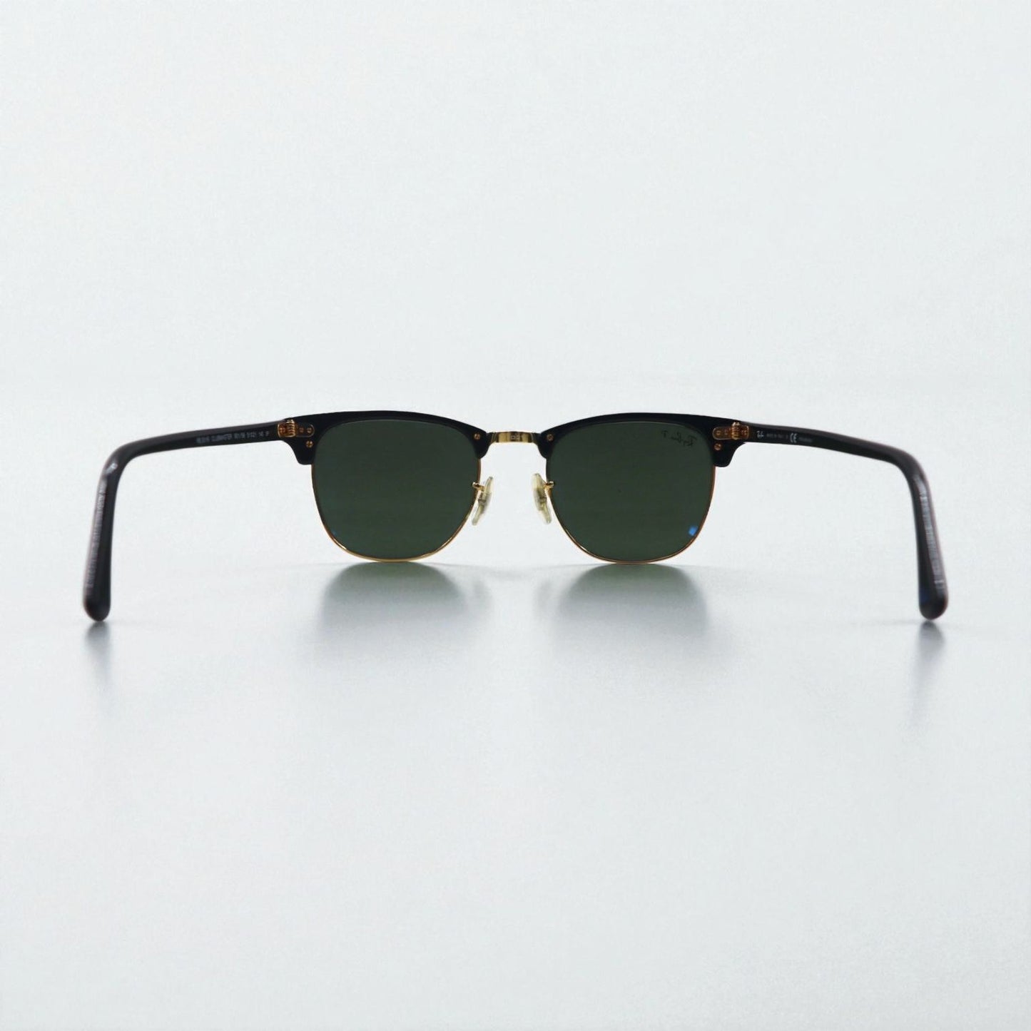 Ray-Ban Polarized Clubmaster Sunglasses RB3016 901/58 51-21 145 3P Half-Rim