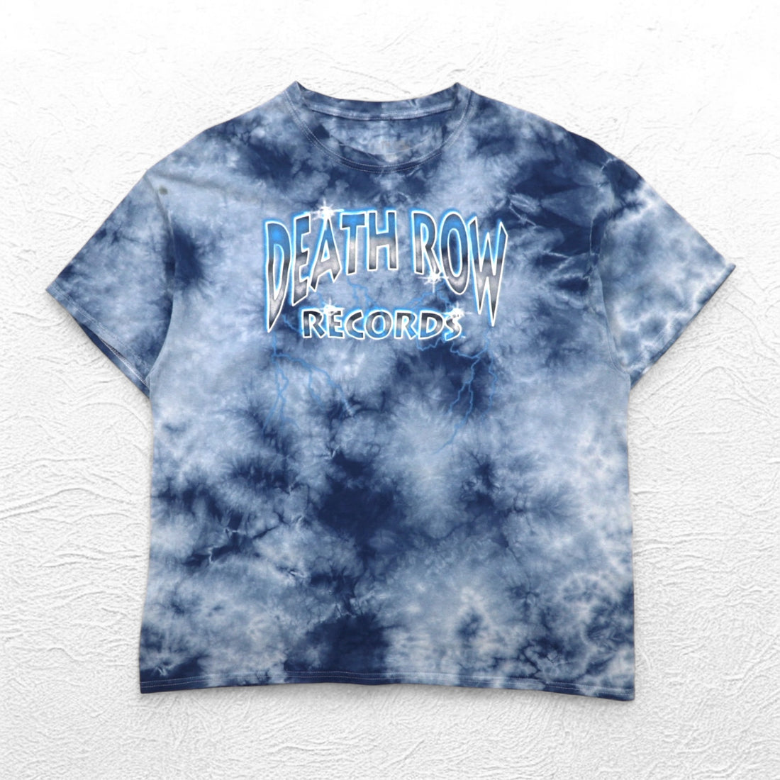DEATH ROW RECORDS ヒップホップ レーベル タイダイ Tシャツ L ネイビー コットン