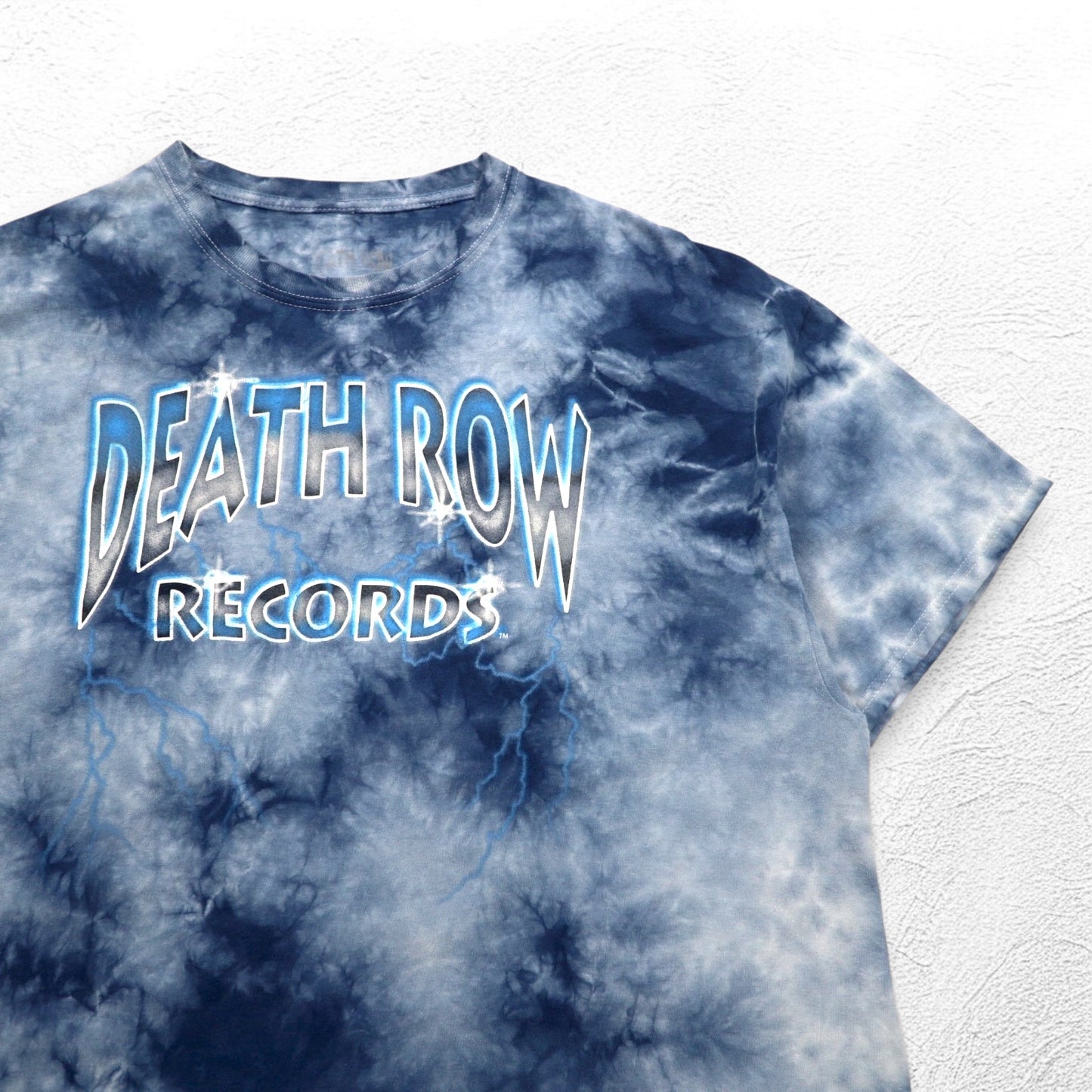 DEATH ROW RECORDS ヒップホップ レーベル タイダイ Tシャツ L ネイビー コットン