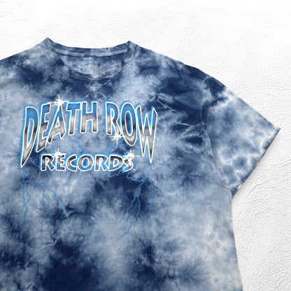DEATH ROW RECORDS ヒップホップ レーベル タイダイ Tシャツ L ネイビー コットン