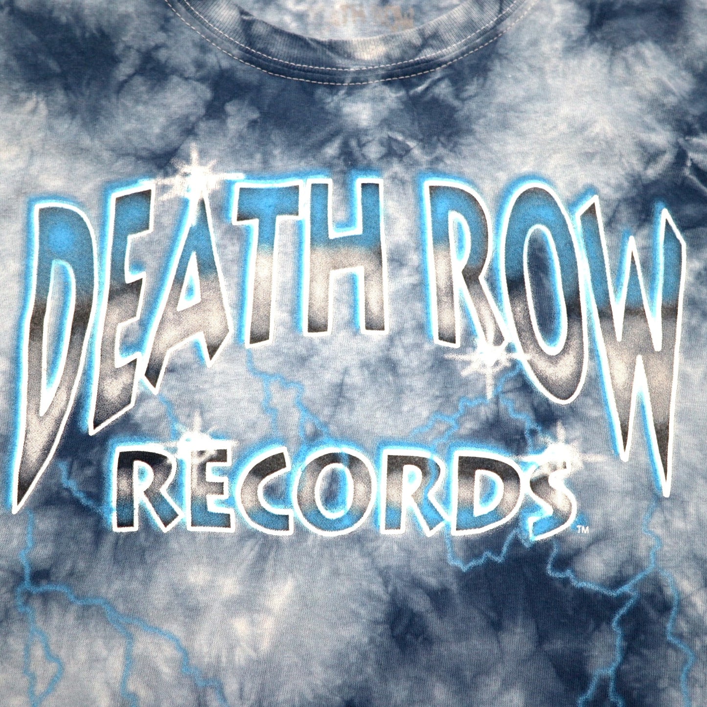 DEATH ROW RECORDS ヒップホップ レーベル タイダイ Tシャツ L ネイビー コットン