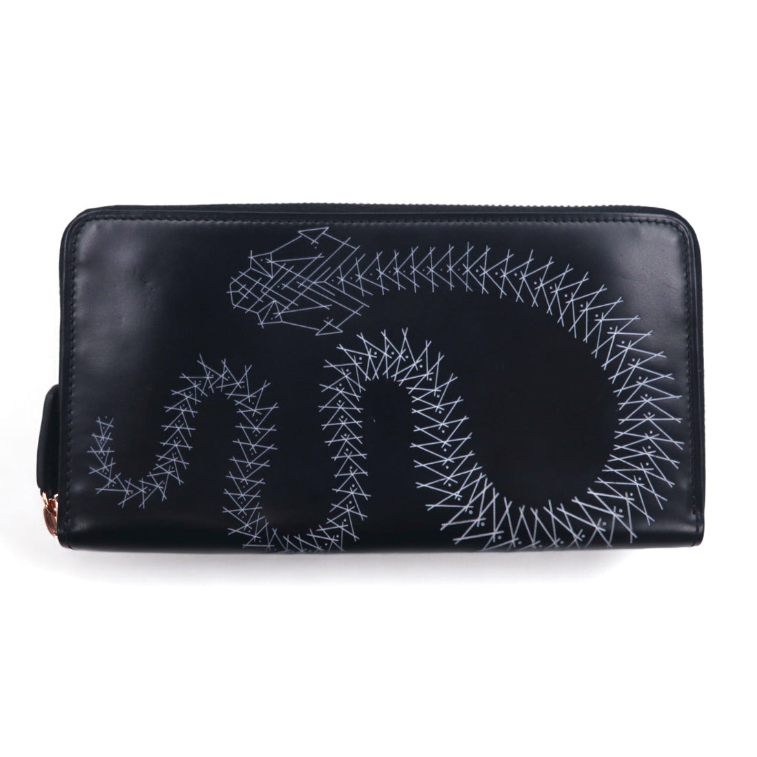 Berluti Round Zip Long Wallet Scott Campbell Tattoo Collaboration Calf Leather Black