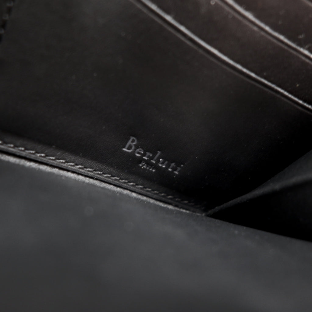 Berluti Round Zip Long Wallet Scott Campbell Tattoo Collaboration Calf Leather Black
