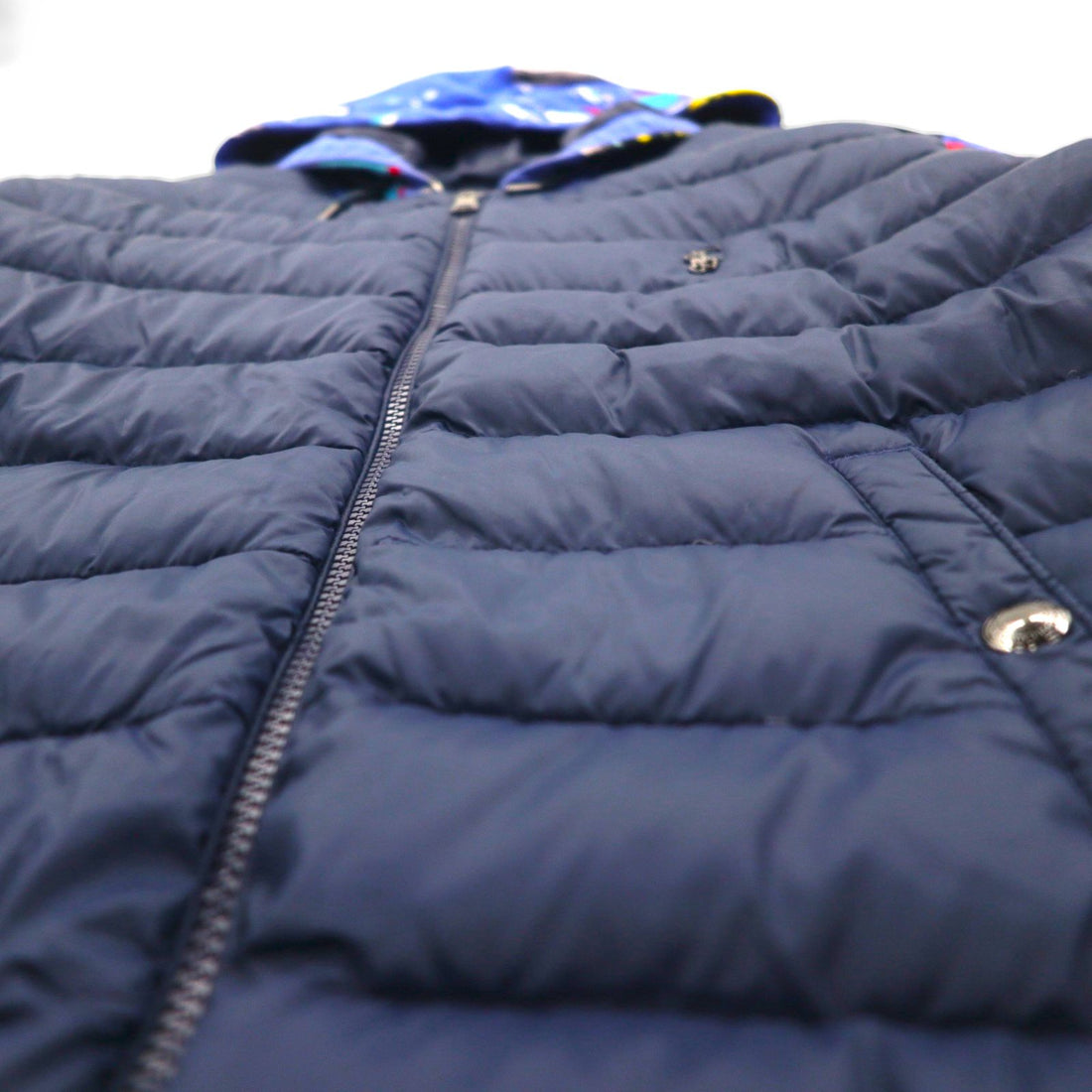 Polo Ralph Lauren Hybrid Performance Down Jacket, Size M, Navy, Quilted, with Button-Down Detail