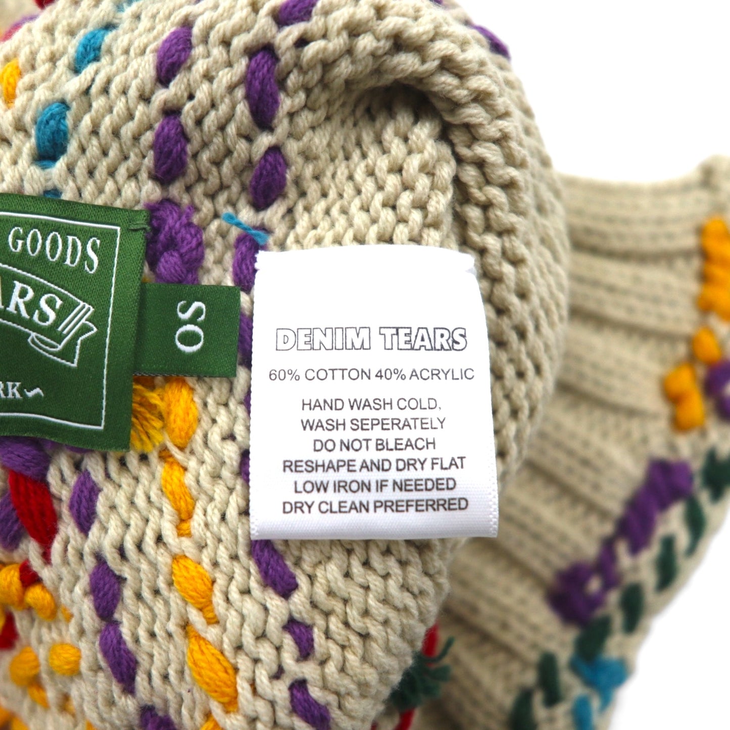 DENIM TEARS トレメインハット Tremaine Hat ポンポン付き ニット帽 OS マルチカラー SAR415