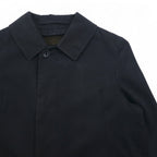 TOMORROWLAND Balmacaan Coat S Black Cotton Removable Liner Cashmere Silk Blend