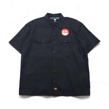 Dickies FLEX 半袖 ワークシャツ XL ブラック ポリエステル コットン WS675 未使用品
