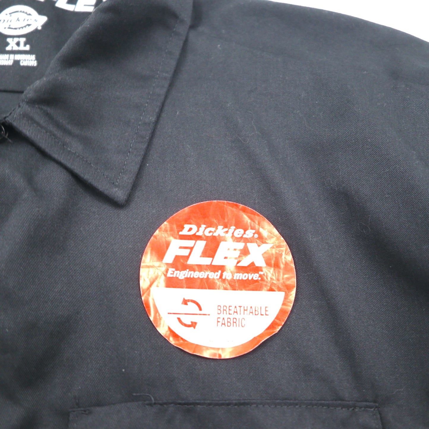 Dickies FLEX 半袖 ワークシャツ XL ブラック ポリエステル コットン WS675 未使用品