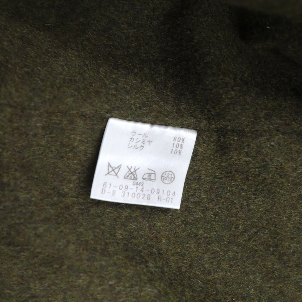 TOMORROWLAND Balmacaan Coat S Black Cotton Removable Liner Cashmere Silk Blend