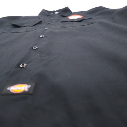 Dickies FLEX 半袖 ワークシャツ XL ブラック ポリエステル コットン WS675 未使用品
