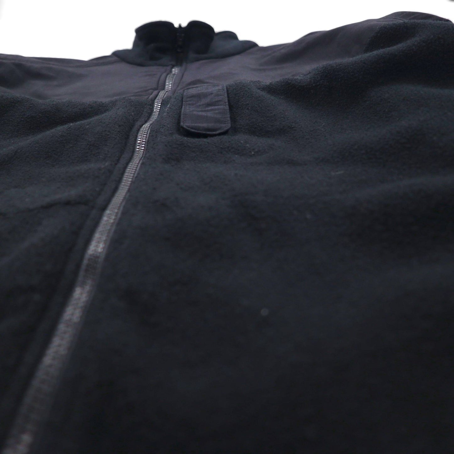 US NAVY 米軍 ポーラテック POLARTEC フリース ライナー ジャケット L ブラック ドローコード 8415-01-539-4058