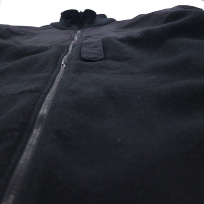 US NAVY 米軍 ポーラテック POLARTEC フリース ライナー ジャケット L ブラック ドローコード 8415-01-539-4058