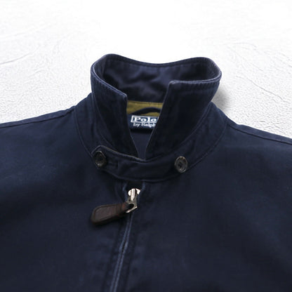 Polo by Ralph Lauren 90年代 スウィングトップ ハリントンジャケット M ネイビー コットン スモールポニー刺繍