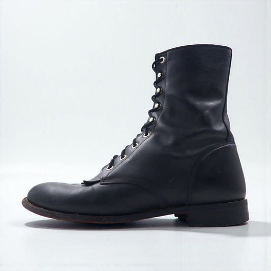 Justin レースアップブーツ 27.5cm ブラック キルト レザー STYLE 506 73170 V1511