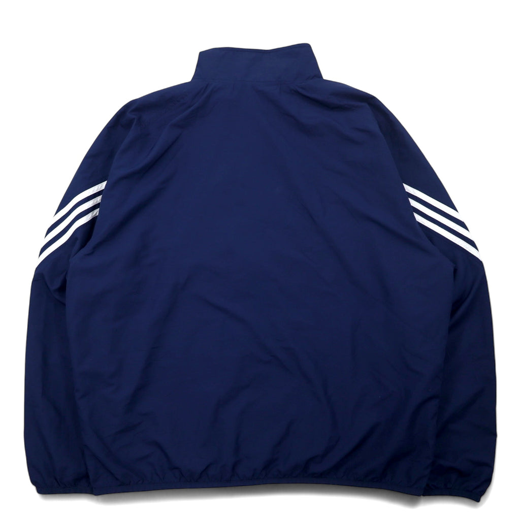 adidas ナイロンジャケット ジャージ 4XO ネイビー 3ストライプ 刺繍 メッシュライナー