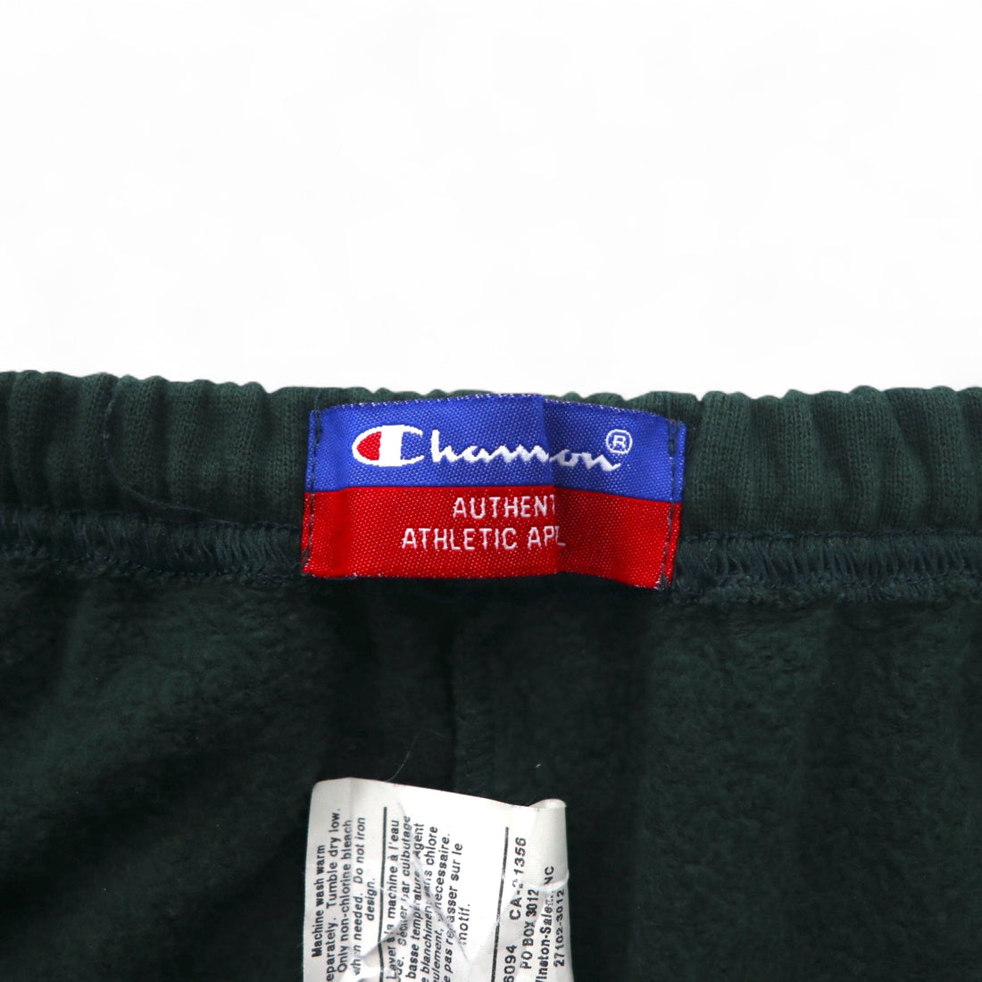 Champion Sweatpants, S, Green, Cotton, Fleece Lining, Bar Tag, Made in Mexico