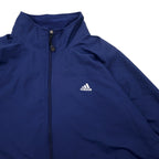 adidas ナイロンジャケット ジャージ 4XO ネイビー 3ストライプ 刺繍 メッシュライナー
