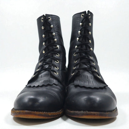 Justin レースアップブーツ 27.5cm ブラック キルト レザー STYLE 506 73170 V1511