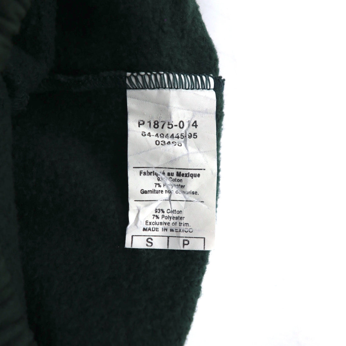 Champion Sweatpants, S, Green, Cotton, Fleece Lining, Bar Tag, Made in Mexico