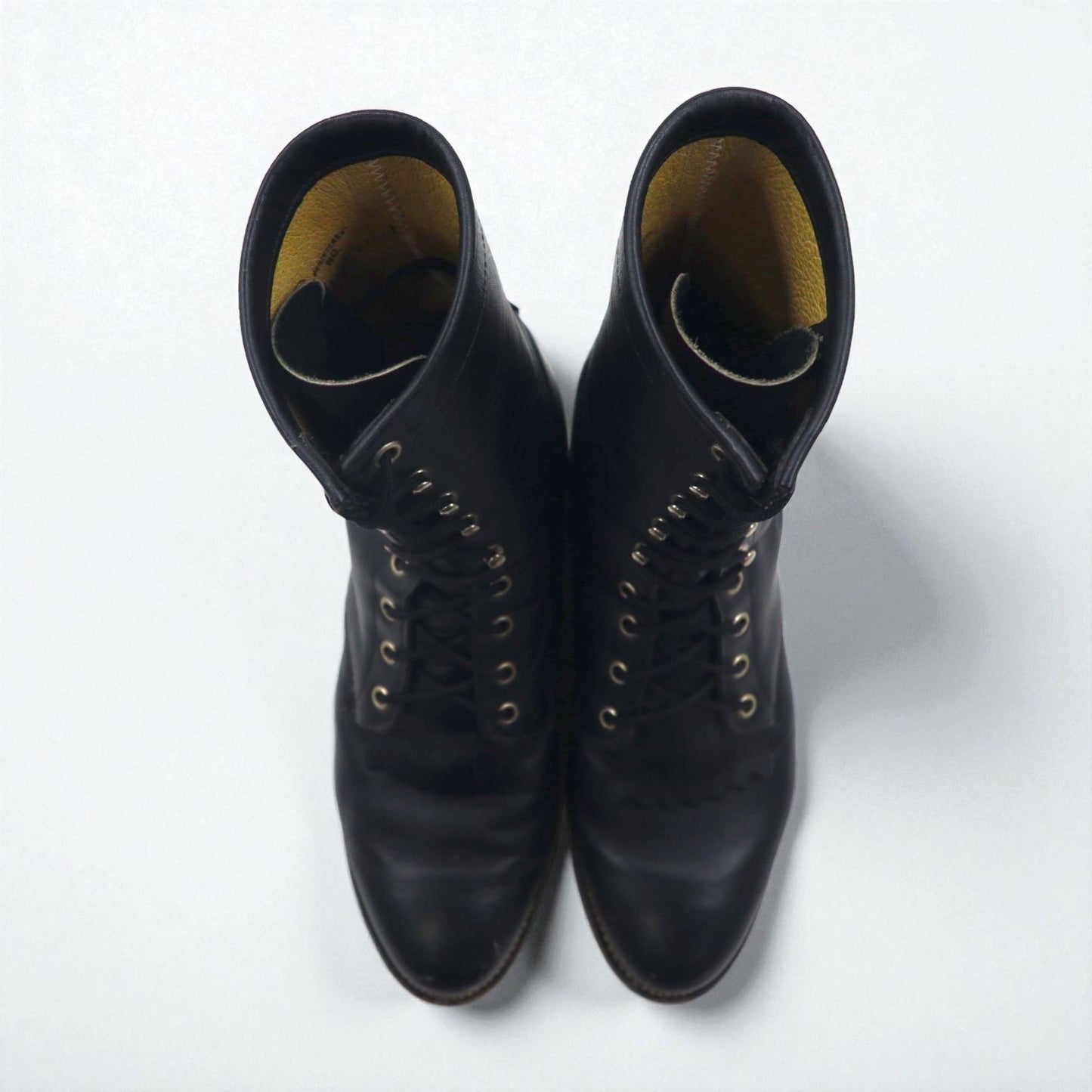 Justin レースアップブーツ 27.5cm ブラック キルト レザー STYLE 506 73170 V1511