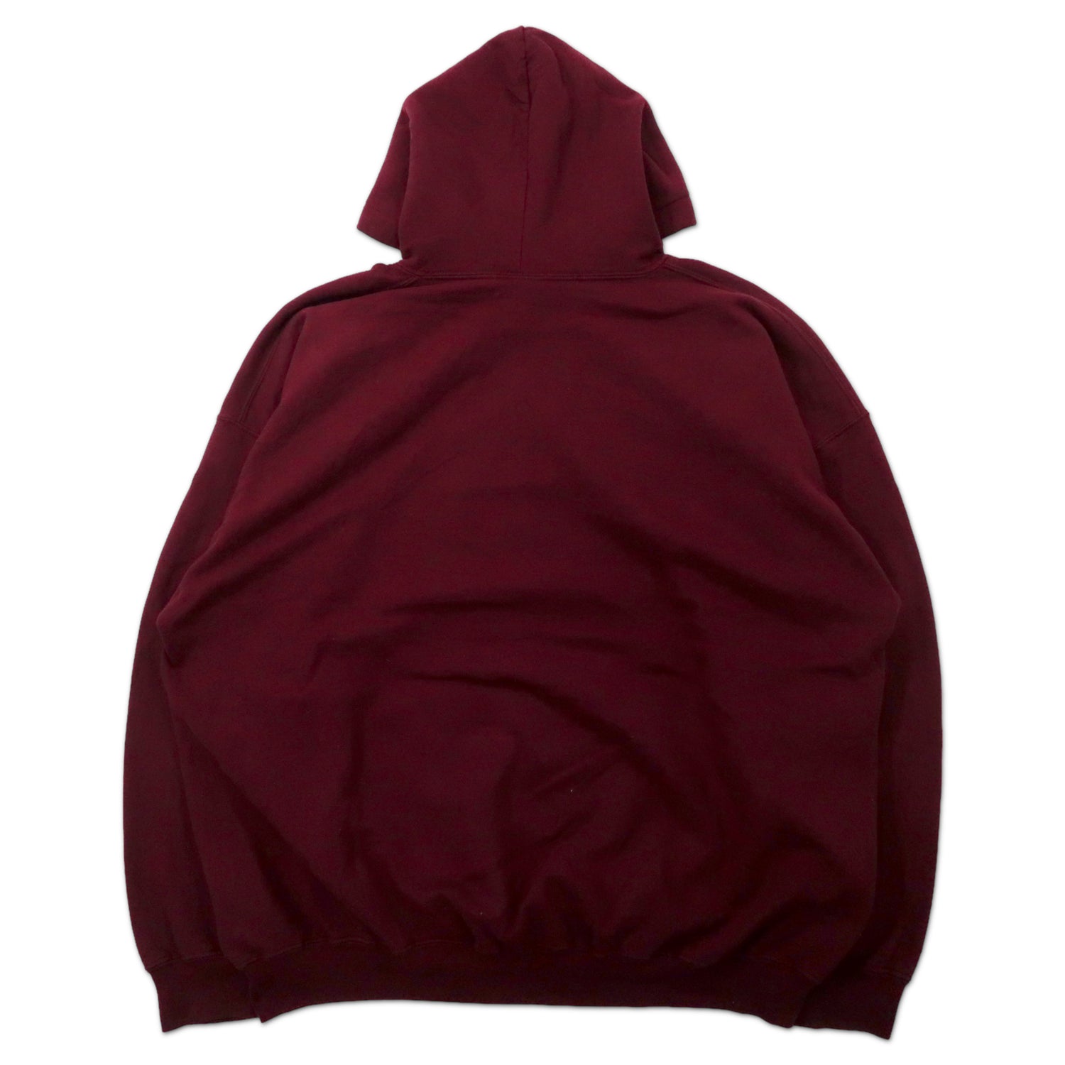 GILDAN Big Size College Print HOODIE 2XL Bordeaux Cotton Brushed Lining  Virginia Tech 90s Mexico Made