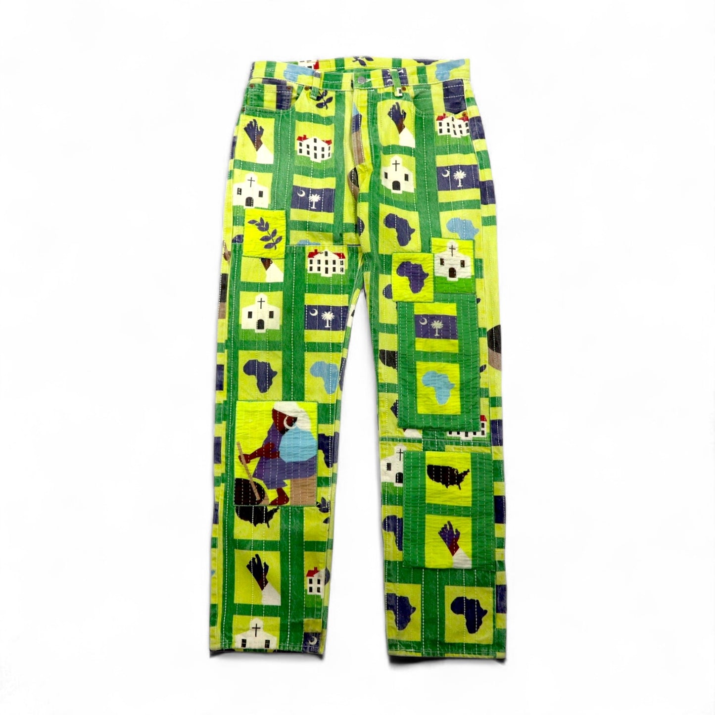 Denim Tears × Levi's 501(R) DT デニムパンツ Quilted ジーンズ L Gullah Green PC9-A1592-0005