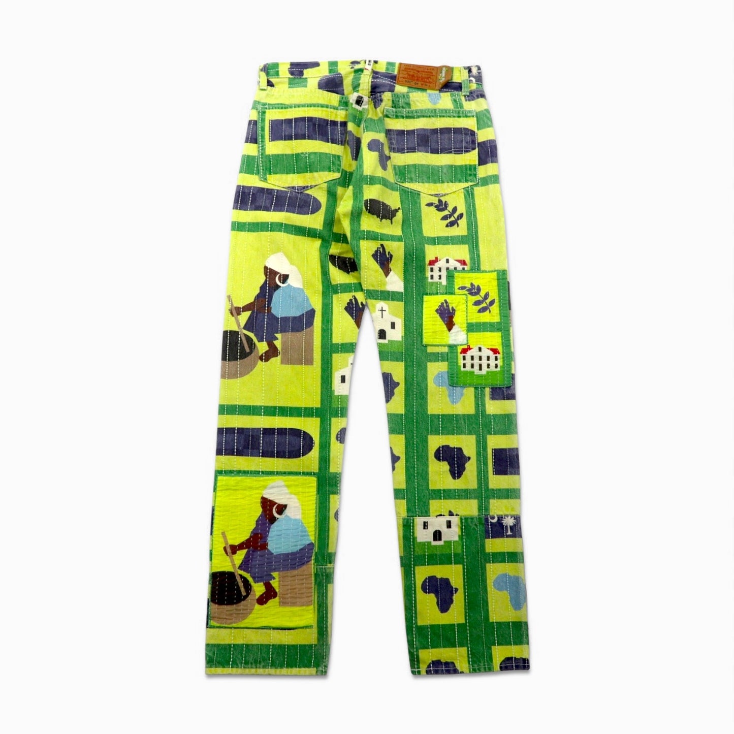 Denim Tears × Levi's 501(R) DT デニムパンツ Quilted ジーンズ L Gullah Green PC9-A1592-0005