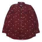 日本然リトテ-古着オンライン-CHAPS RALPH LAUREN 90年代 総柄 ボタンダウンシャツ L ボルドー コットン カモ-CHAPS RALPH LAUREN 90's patterned button-down Shirts L bordeaux cotton camo