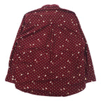 CHAPS RALPH LAUREN 90s All-over Print Button-Down Shirt L Bordeaux Cotton Camo