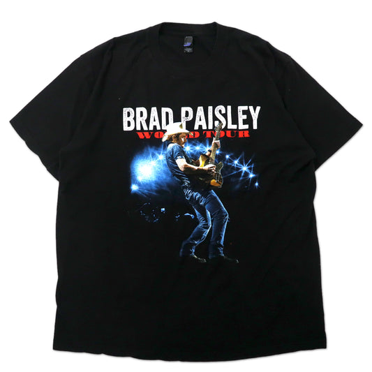 日本然リトテ-古着オンライン-BRAD PAISLEY バンドTシャツ XL ブラック コットン tultex-