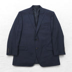 LAUREN RALPH LAUREN 2B Tailored Jacket Suit L Navy Wool