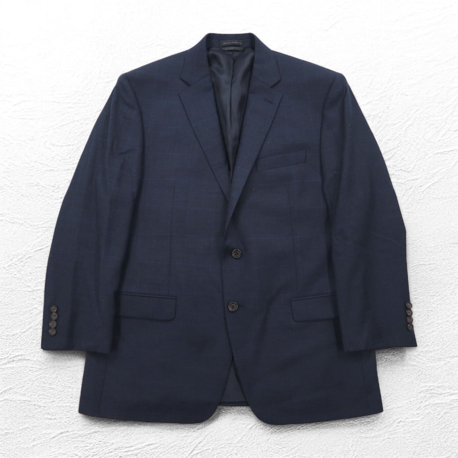 LAUREN RALPH LAUREN 2B Tailored Jacket Suit L Navy Wool