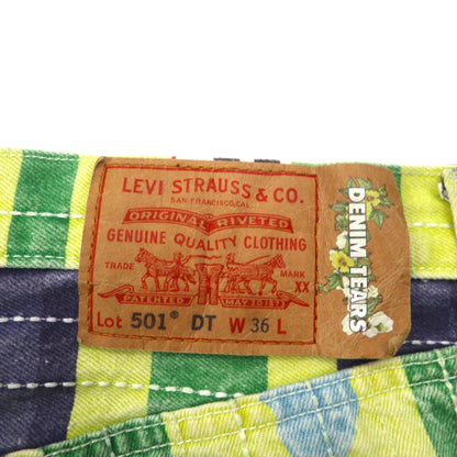 Denim Tears × Levi's 501(R) DT デニムパンツ Quilted ジーンズ L Gullah Green PC9-A1592-0005