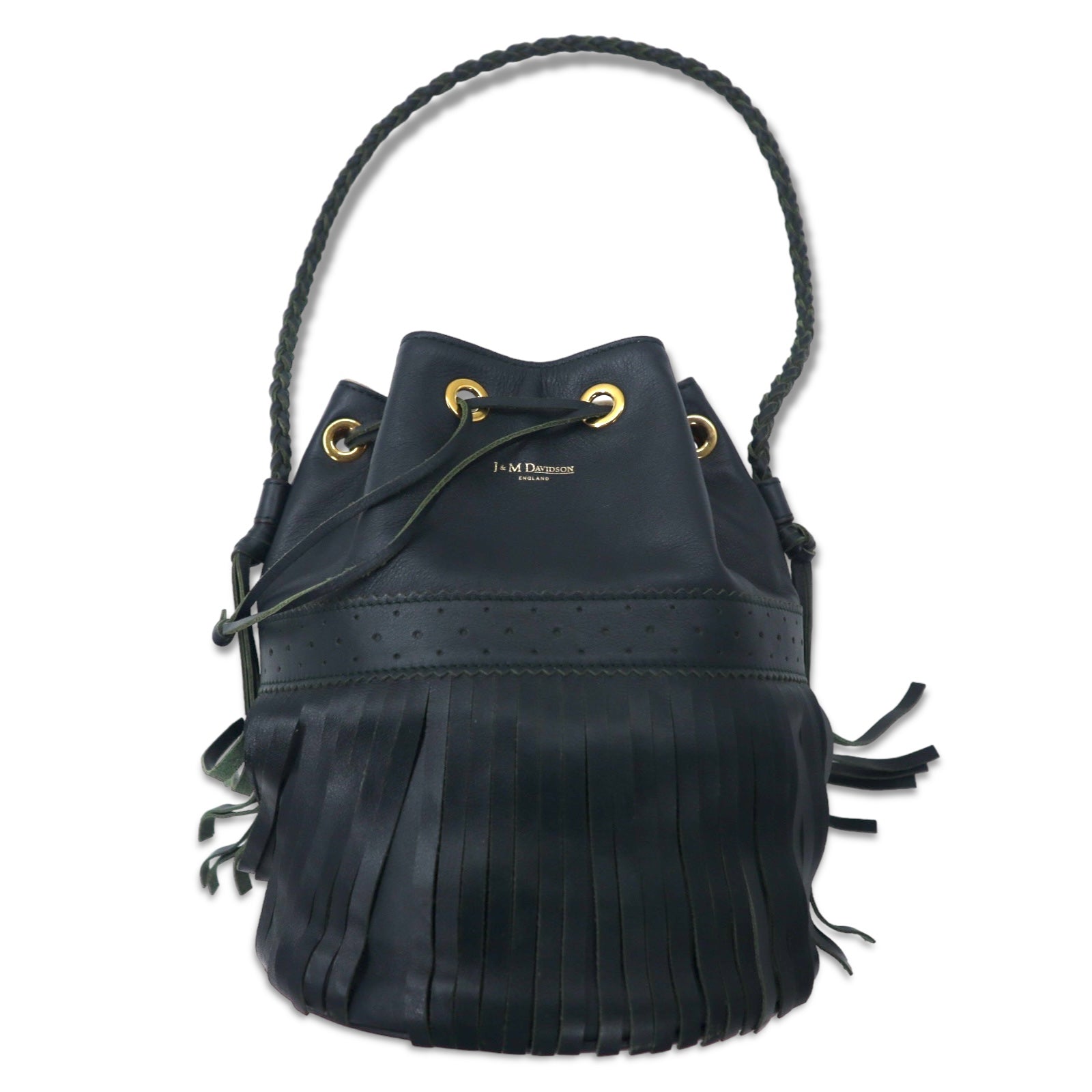 日本然リトテ-古着オンライン-J&M DAVIDSON フリンジ カーニバル ショルダーバッグ 巾着 グリーン レザー CARNIVAL-J&M DAVIDSON Fringe Carnival Shoulder Bag Drawstring Green Leather CARNIVAL