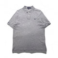POLO RALPH LAUREN Classic Fit Polo Shirt, Size L, Gray Cotton, Pique with Small Pony Embroidery