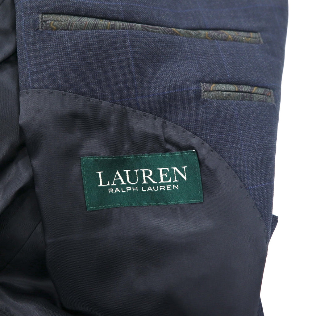 LAUREN RALPH LAUREN 2B Tailored Jacket Suit L Navy Wool