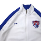 NIKE Track Jacket Jersey L White Polyester Sideline Double Zip USA Model N98 USA USMNT Authentic Men's Soccer Track Jacket 589862-100