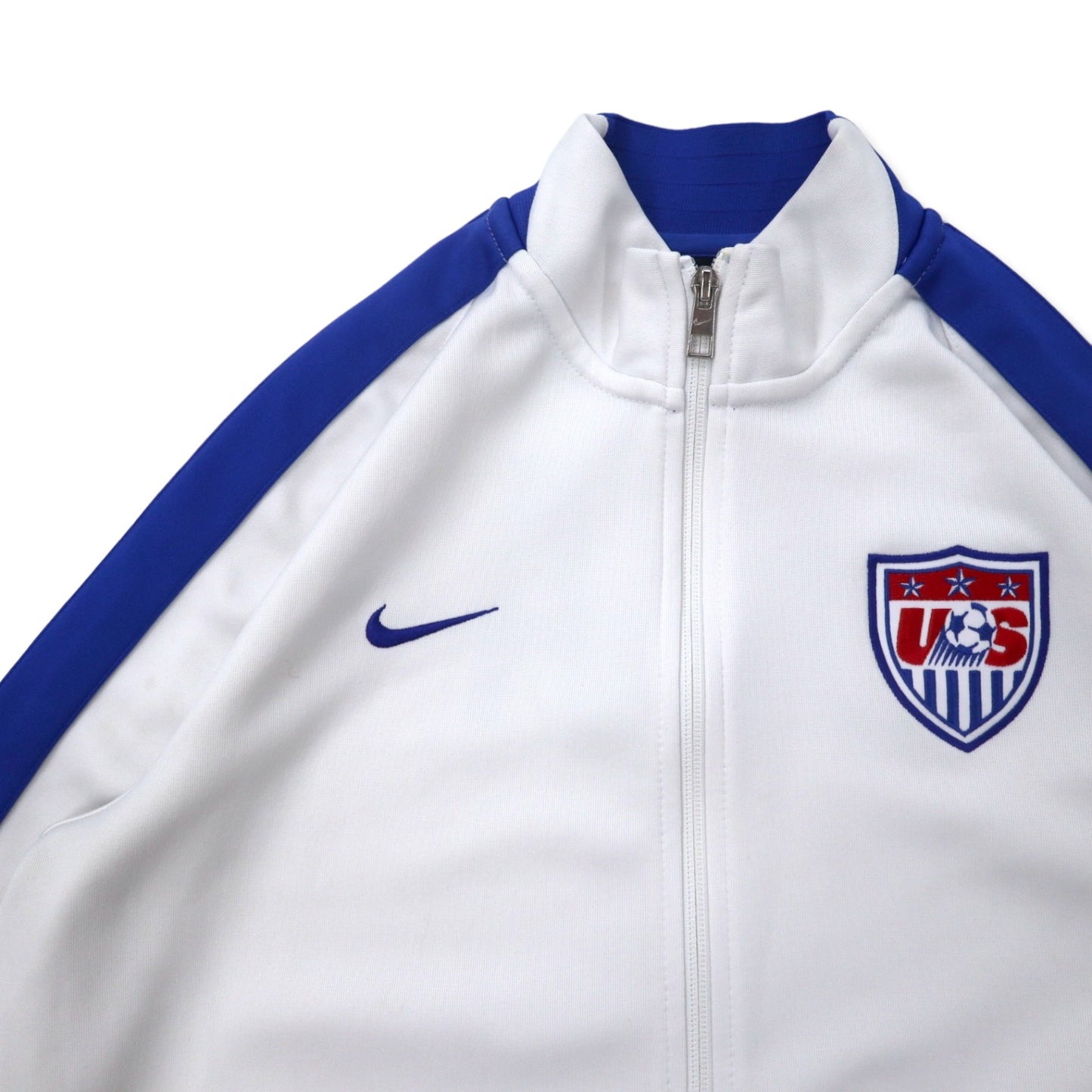 NIKE トラックジャケット ジャージ L ホワイト ポリエステル サイドライン ダブルジップ USAモデル N98 USA USMNT Authentic Mens Soccer Track Jacket 589862-100