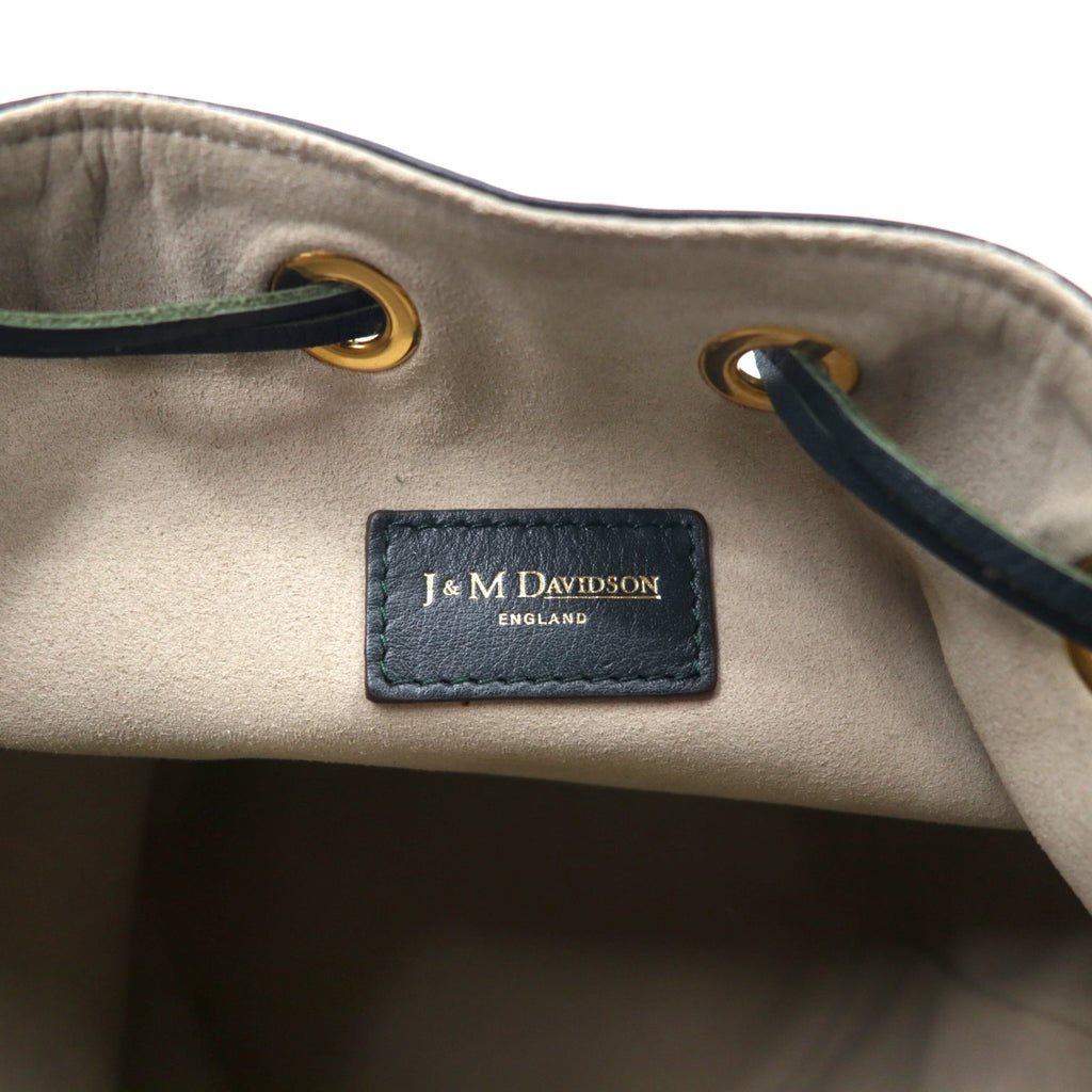 J&M DAVIDSON フリンジ カーニバル ショルダーバッグ 巾着 グリーン レザー CARNIVAL