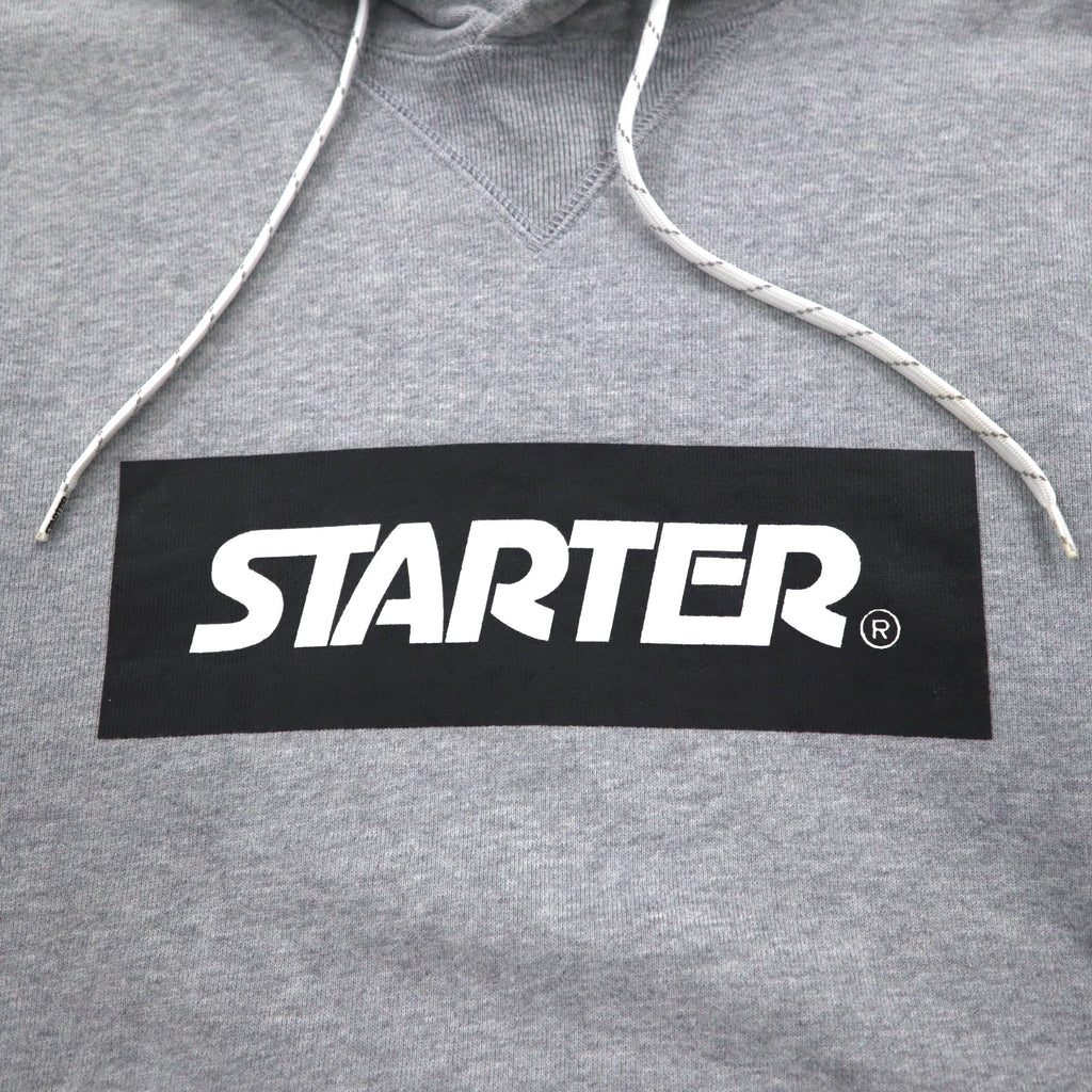 STARTER BLACK LABEL Box Logo Pullover Hoodie S Gray JAKE PRINT PULL PARKA ST-1602-106